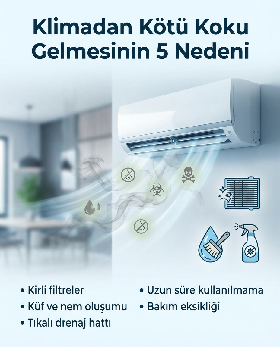 Klimadan Kötü Koku Gelmesinin 5 Nedeni