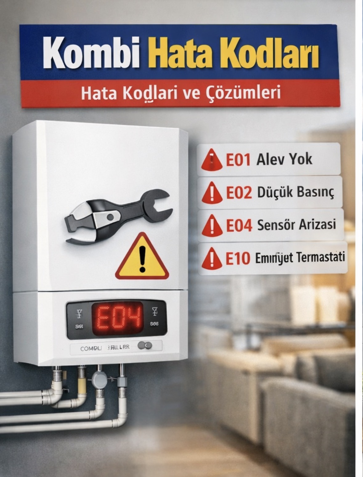 Kombi Hata Kodları Ne Anlama Gelir? En Yaygın Kombi Arızaları ve Çözüm Rehberi