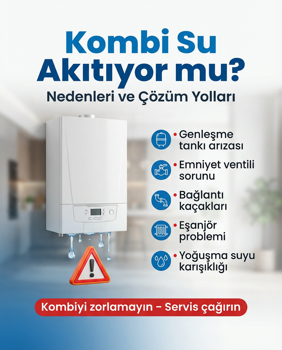 Kombi Su Akıtıyor – Altından Su Geliyor, Ne Yapılmalı?